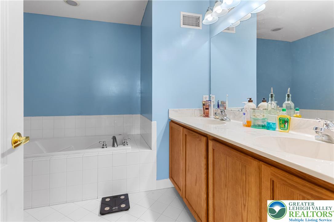 3420 Westminster Way Nazareth, PA 18064 - Photo 10 of 21 a bathroom with a sink and a mirror