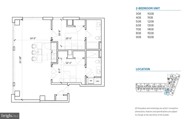 $2,750 | 235 North Christopher Columbus Boulevard, Unit 619, Philadelphia, PA 19106