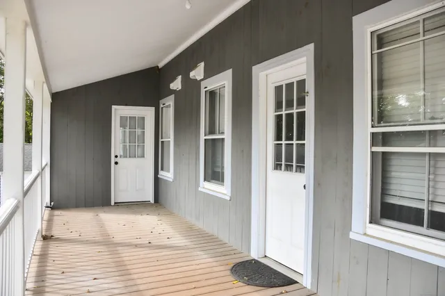 a view of a house entryway