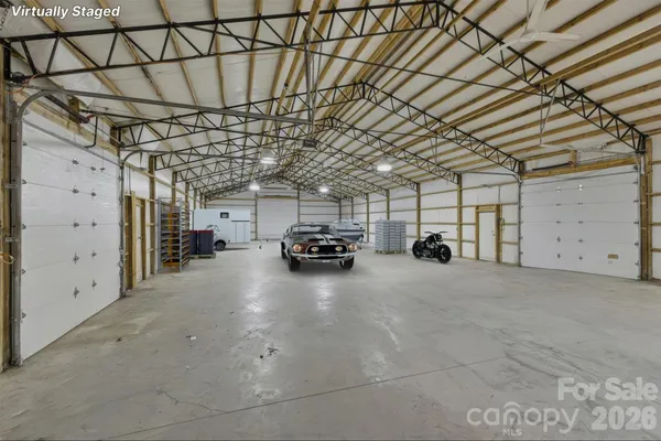 a view of a garage room
