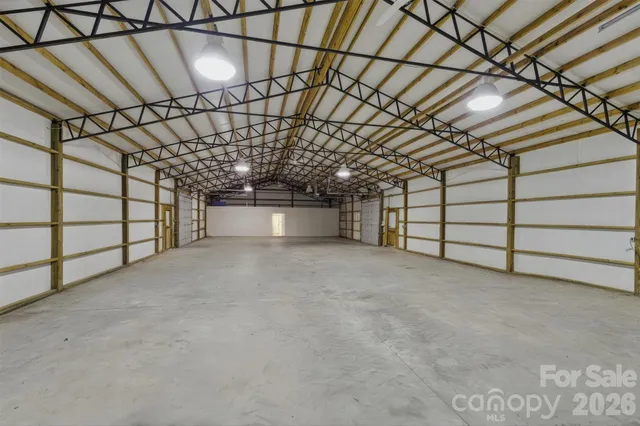 a car parked in a garage