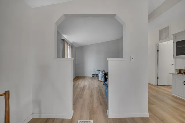 a view of a storage & utility room with washer and dryer