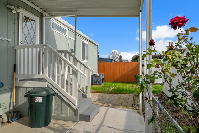 a backyard of a house