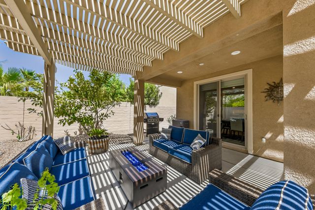 a outdoor living space with furniture