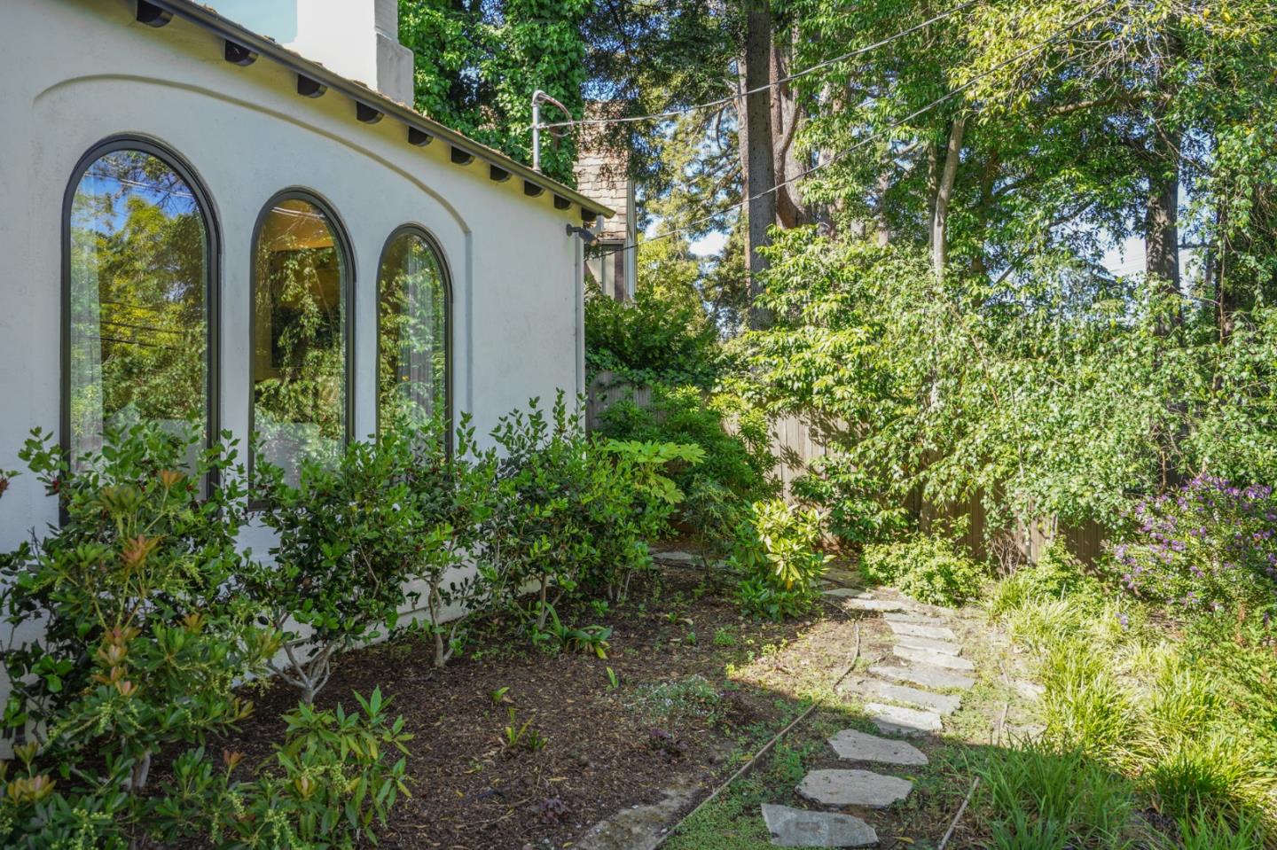 472 Edgewood Road San Mateo, CA 94402 - Photo 6 of 77 a view of a garden with plants and large trees