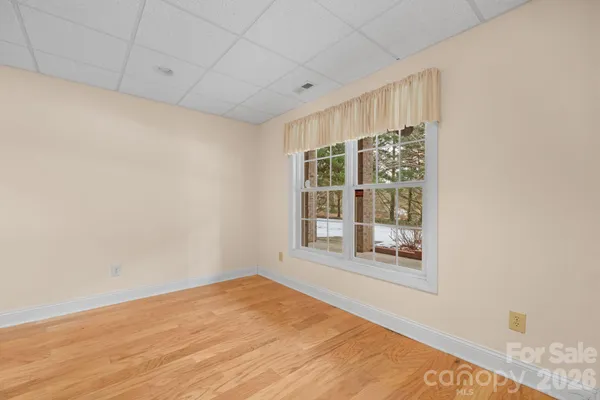 an empty room with a window