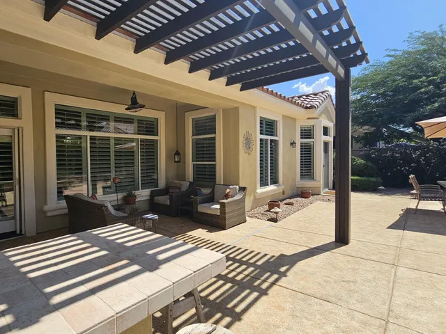 a outdoor space view with a sitting space