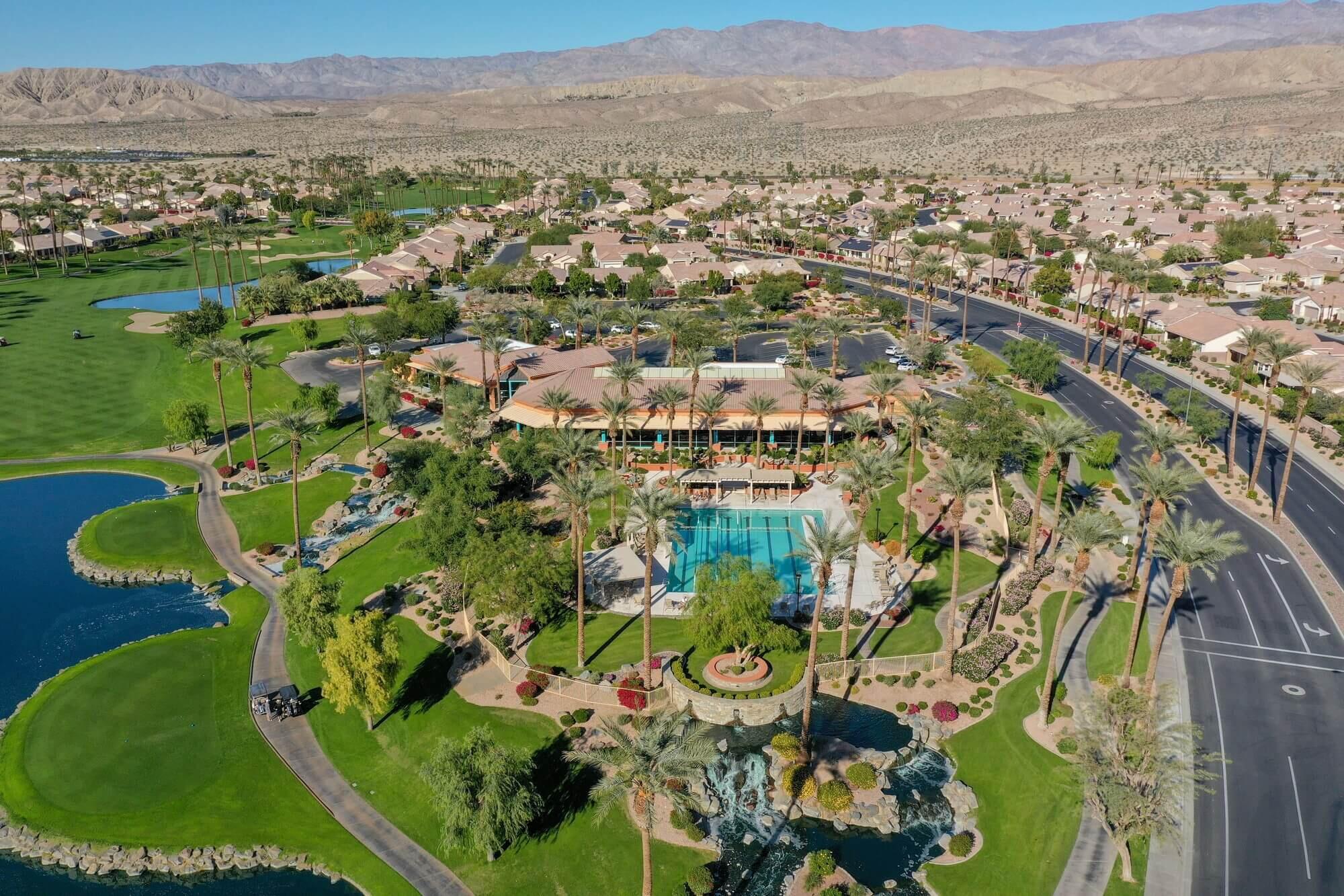 35875 Donny Circle Palm Desert, CA 92211 - Photo 46 of 50 an aerial view of a residential houses with outdoor space and trees
