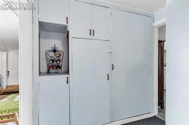 a view of a closet area