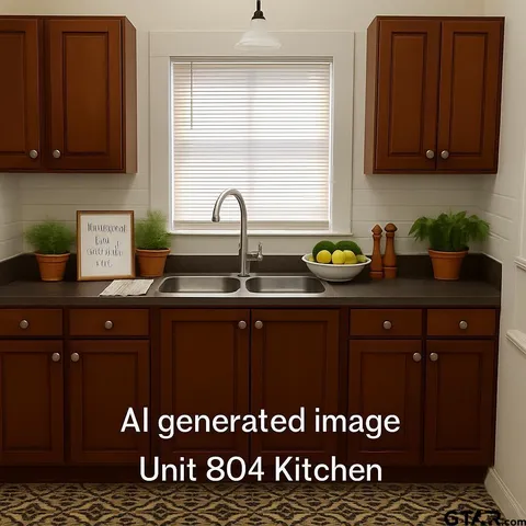 a kitchen with a sink a stove and cabinets