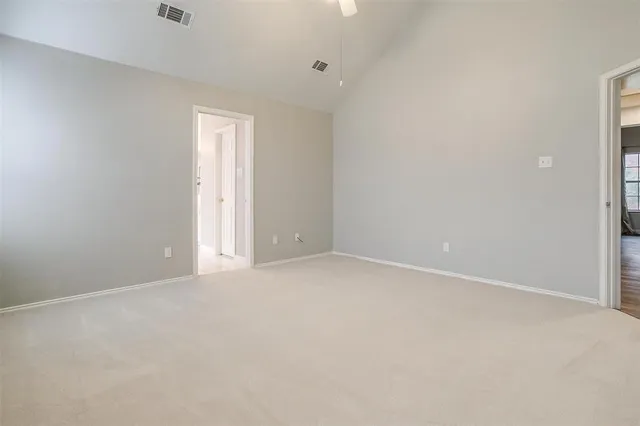 an empty room with an entryway