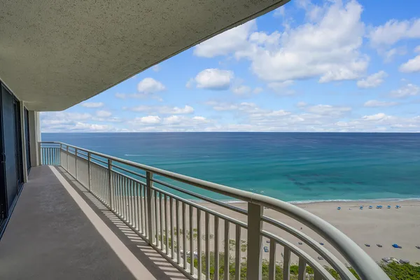 a view of a balcony
