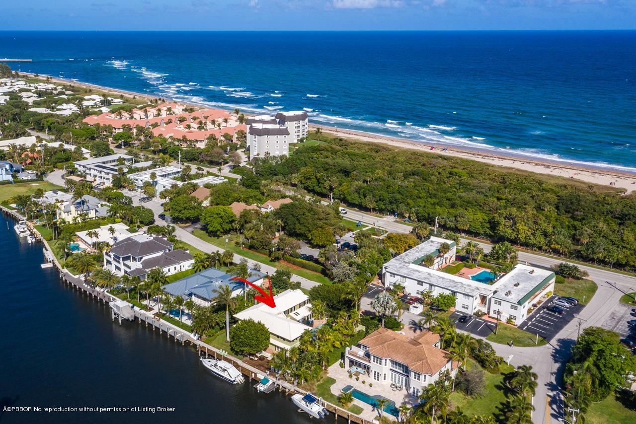 57 River Drive Ocean Ridge, FL 33435 - Photo 32 of 43 an aerial view of residential houses with outdoor space and ocean view