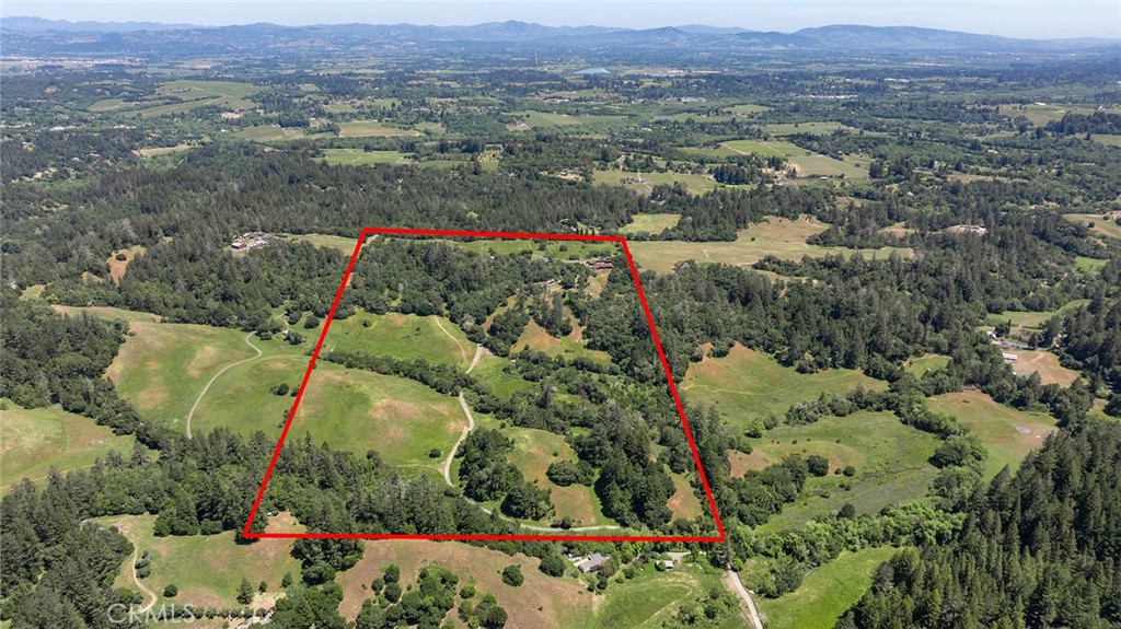 12760 Green Valley Road Sebastopol, CA 95472 - Photo 3 of 48 an aerial view of a houses with a yard