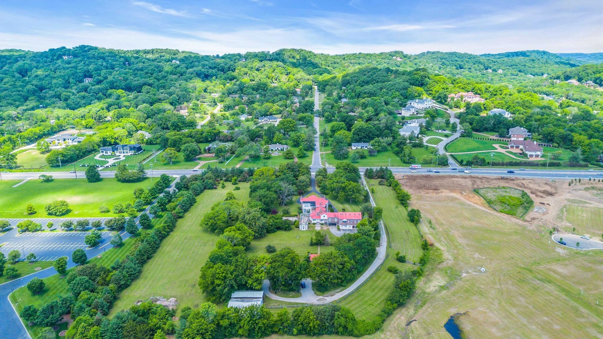 1112 Franklin Road Brentwood, TN 37027 - Photo 16 of 68 an aerial view of a house with a garden