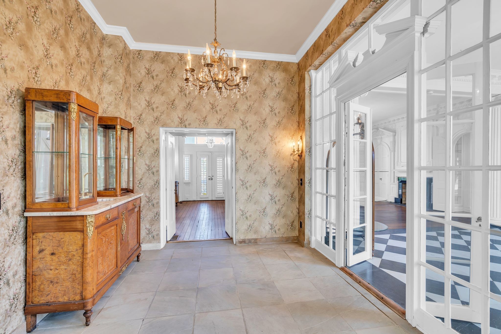 1112 Franklin Road Brentwood, TN 37027 - Photo 67 of 68 a large bathroom with a granite countertop sink a mirror a bathtub and shower