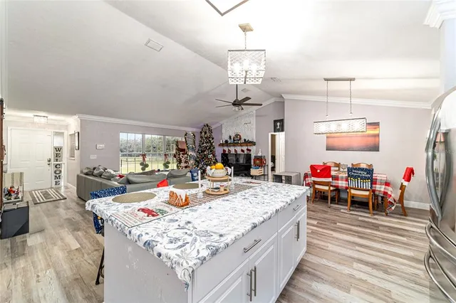 a living room with furniture and a couch