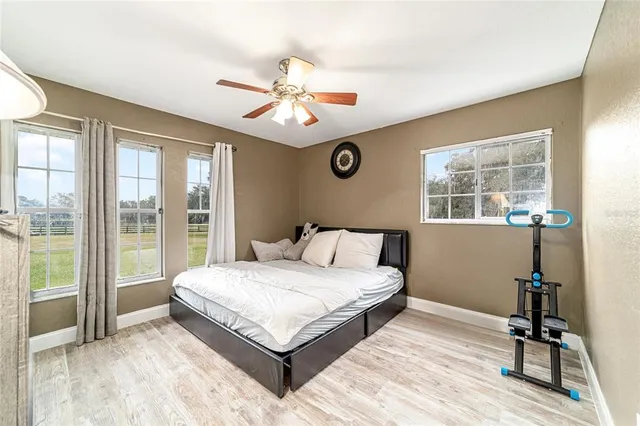 a view of a big yard with a fountain and a big yard