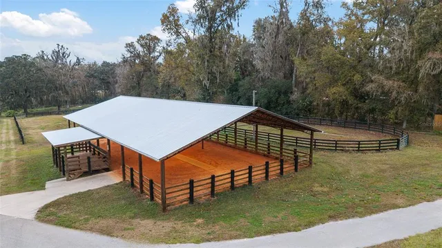 a view of outdoor space with seating area