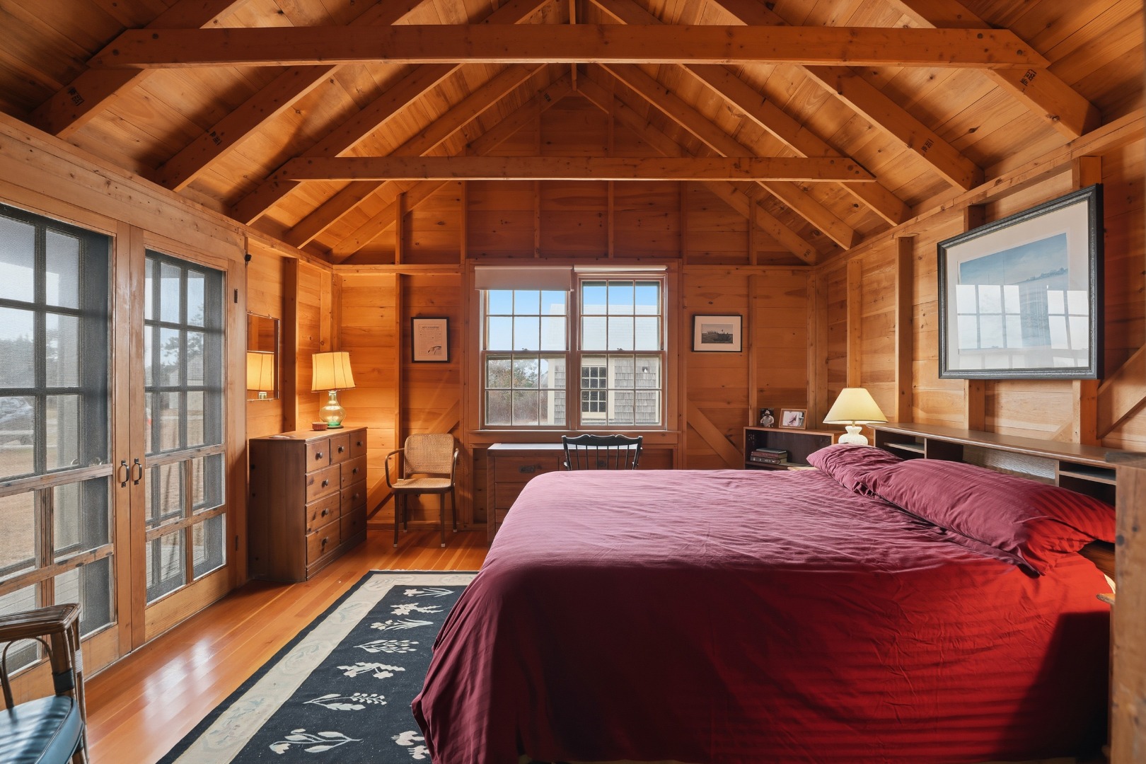 44 Madequecham Valley Road Nantucket, MA 02554 - Photo 6 of 19 a bed sitting in a bedroom next to a window