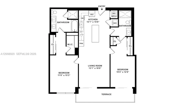 a kitchen with stainless steel appliances granite countertop a refrigerator a stove top oven a sink dishwasher and white cabinets with wooden floor