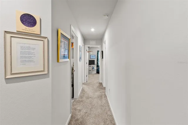 a view of hallway with stairs