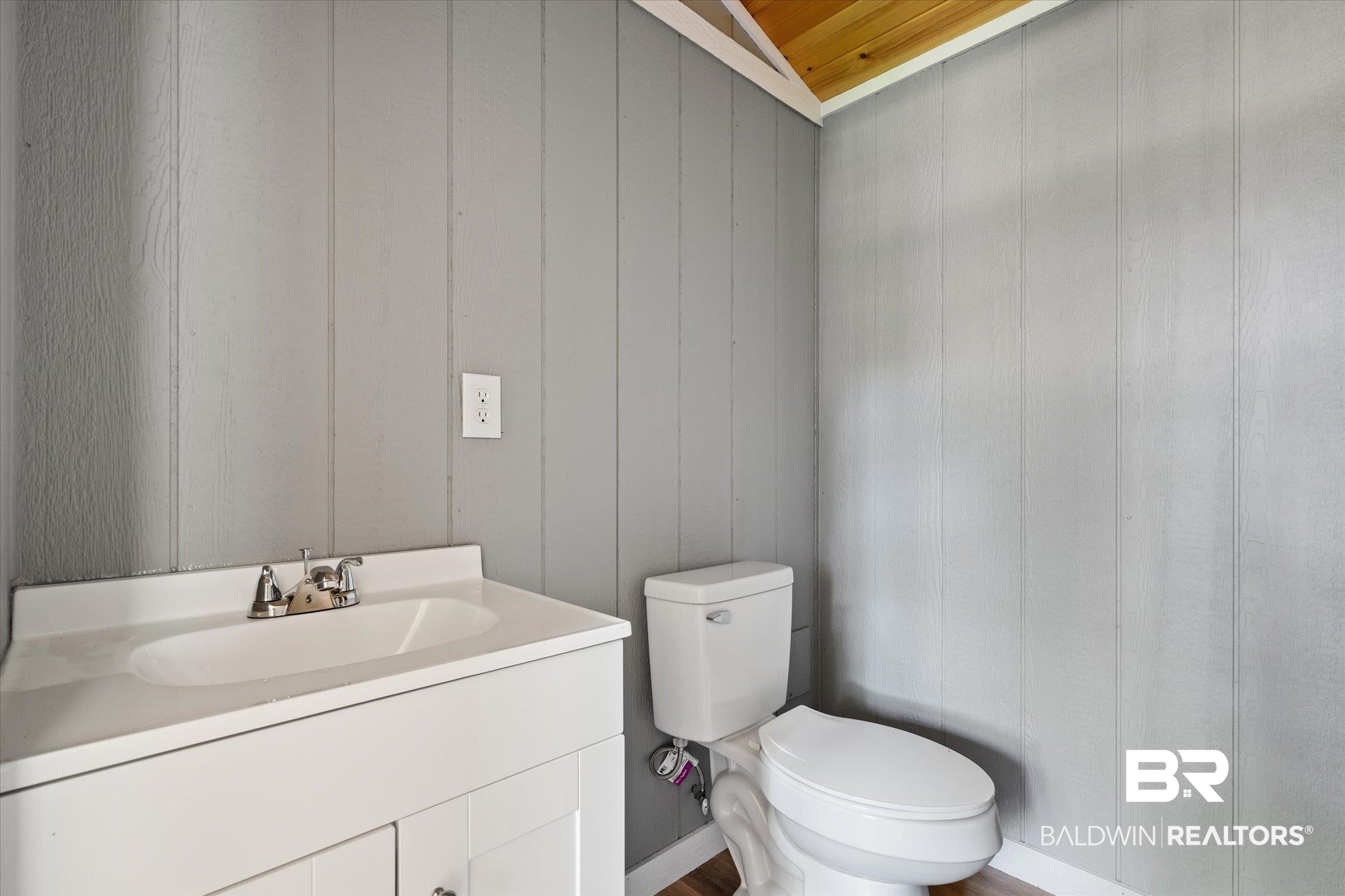 15685 Louis Cooper Road Bay Minette, AL 36507 - Photo 20 of 26 Bathroom with wooden ceiling, toilet, and vanity