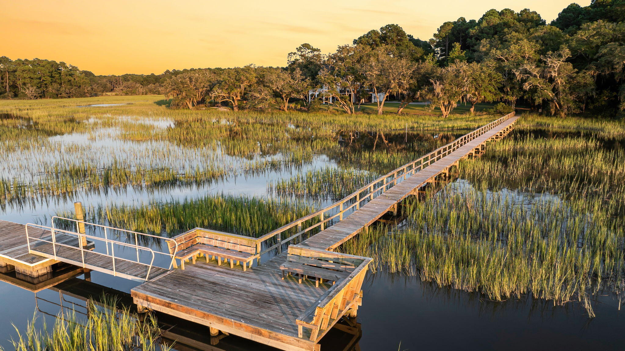 1358 Polly Point Road Wadmalaw Island, SC 29487 - Photo 64 of 78 CREM - 1358 Polly Point twilight aerials