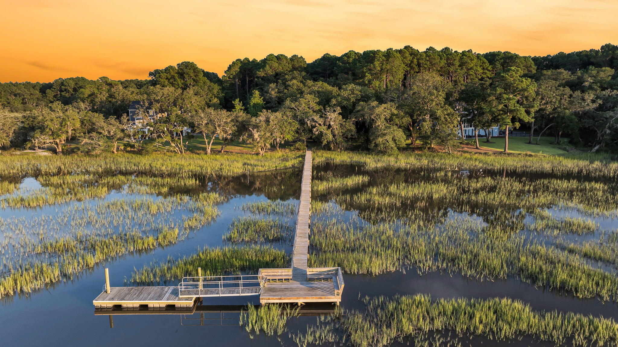 1358 Polly Point Road Wadmalaw Island, SC 29487 - Photo 65 of 78 CREM - 1358 Polly Point twilight aerials