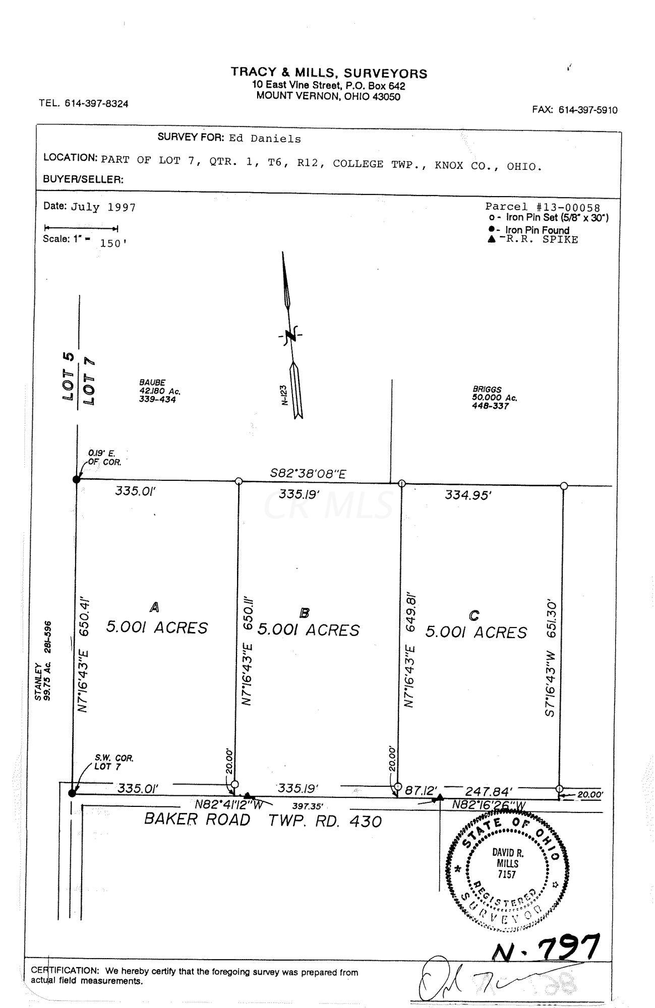 Lot #3 Baker Road Gambier, OH 43022 - Photo 2 of 2 Gallery Image 2