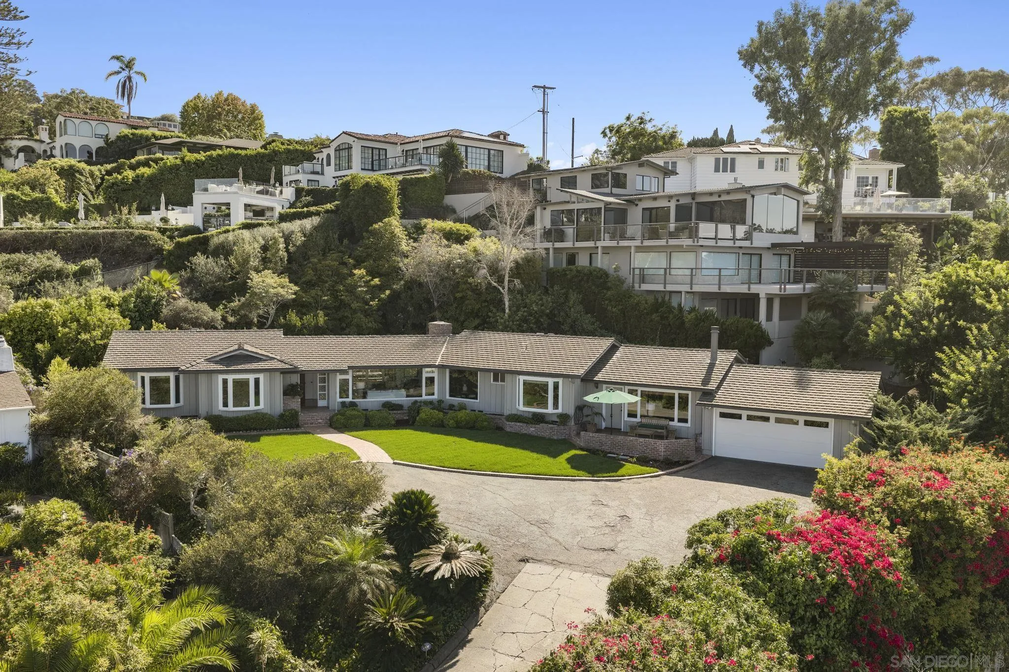 1659 Torrey Pines Road La Jolla, CA 92037 - Photo 3 of 3 a view of a swimming pool with a garden