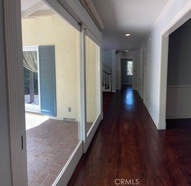 1637 Rodeo Road Arcadia, CA 91006 - Photo 10 of 29 a view of a hallway with wooden floor