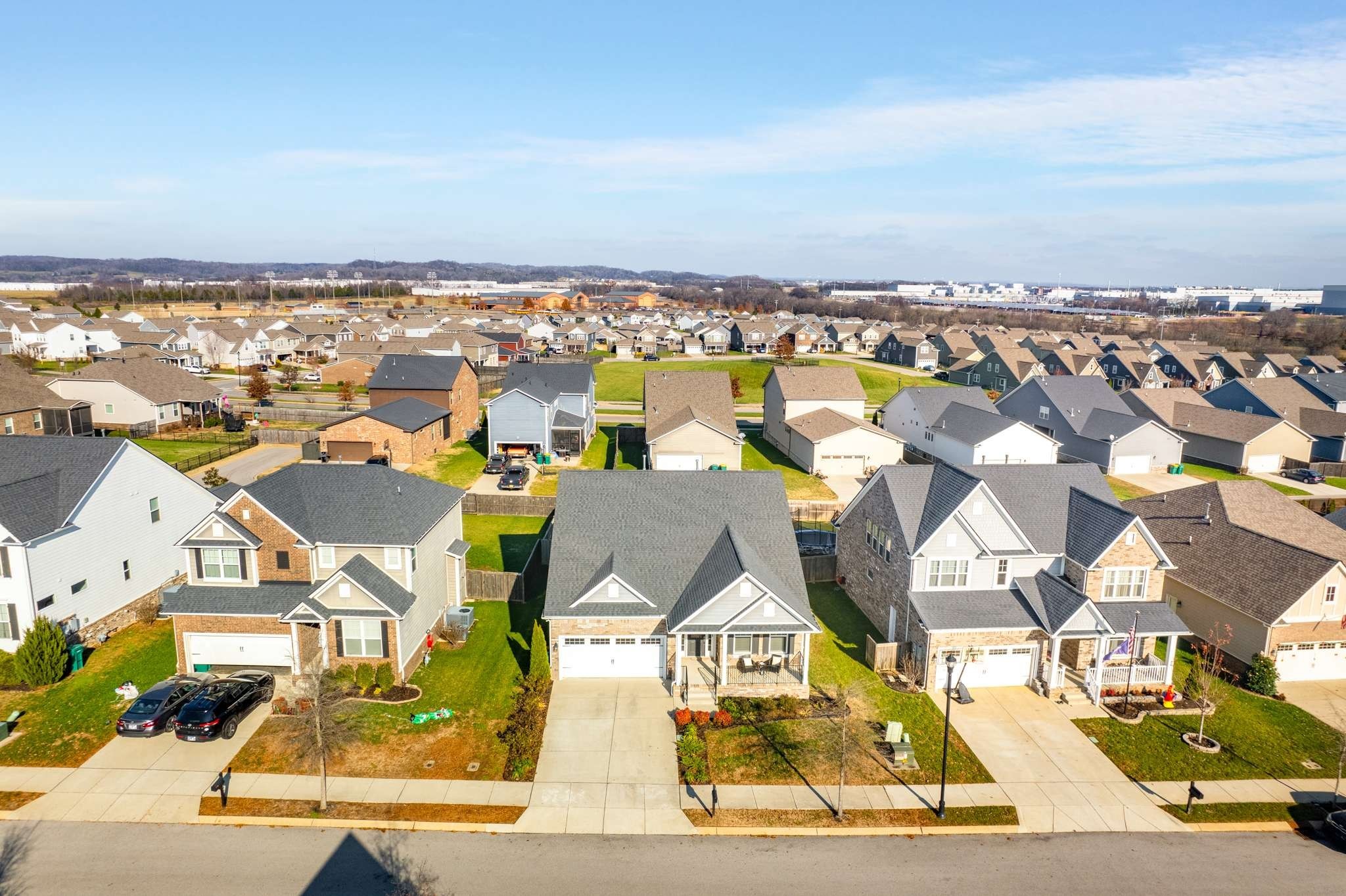 445 RANGELAND Road Spring Hill, TN 37174 - Photo 49 of 55 an aerial view of residential building with parking