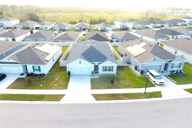 a view of swimming pool with a garden