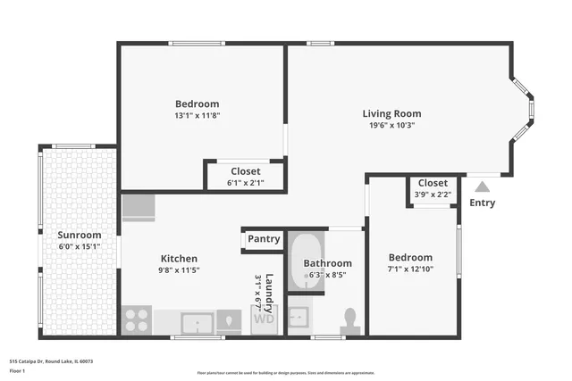 $189,000 | 515 Catalpa Drive, Round Lake, IL 60073