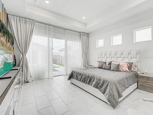 a bathroom with a sink vanity and a mirror