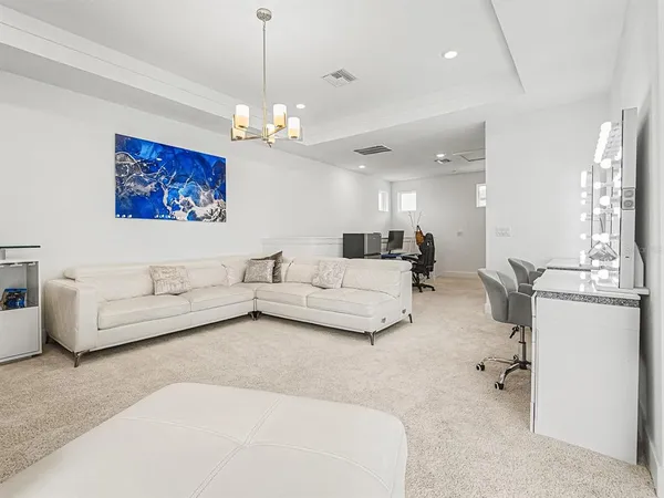 a view of a living room and a couch