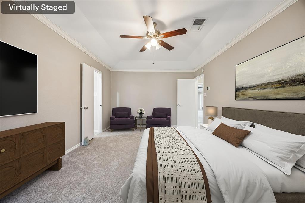 116 Timberview Court Burleson, TX 76028 - Photo 25 of 37 a bedroom with a bed and furniture