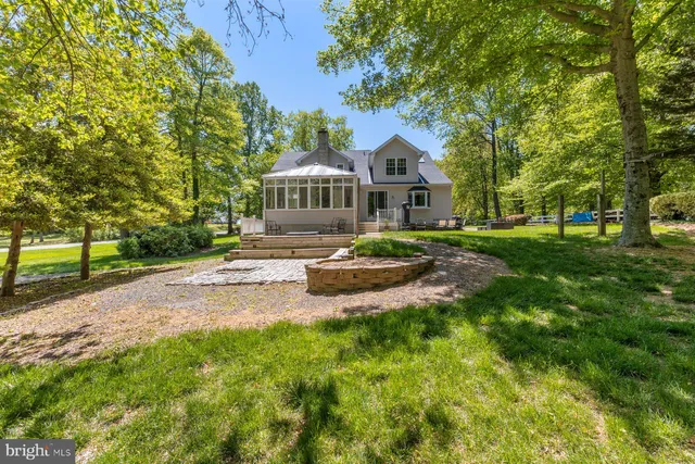 a view of backyard with green space