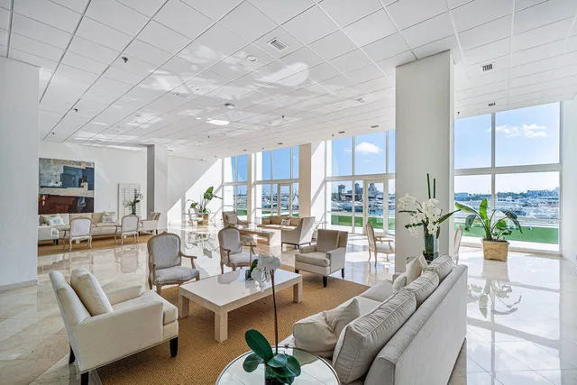 a view of a city with tall buildings