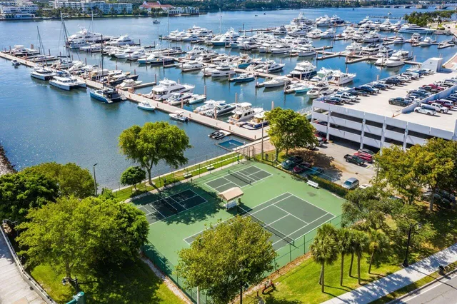 an aerial view of a city