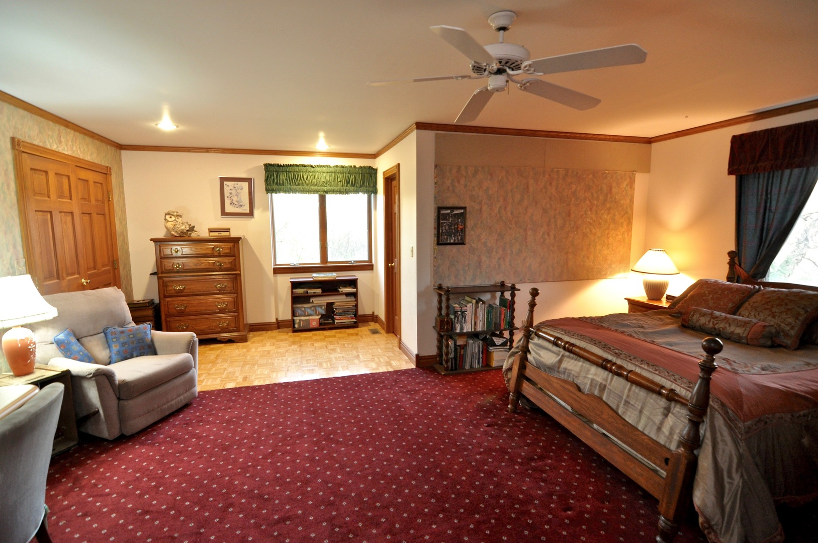 16161 Whipple Road Sycamore, IL 60178 - Photo 35 of 45 a bedroom with furniture and a fireplace