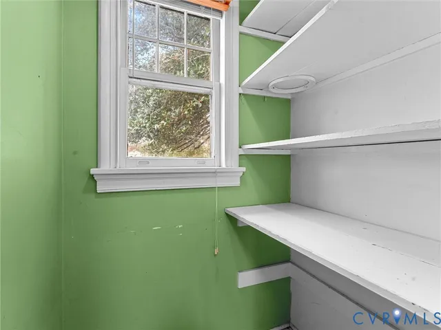 a utility room with a window