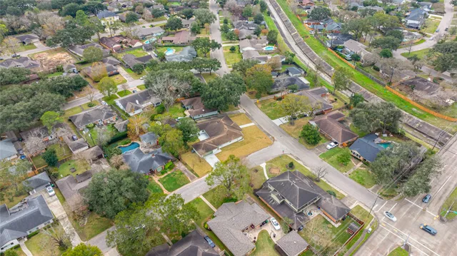 an aerial view of a city