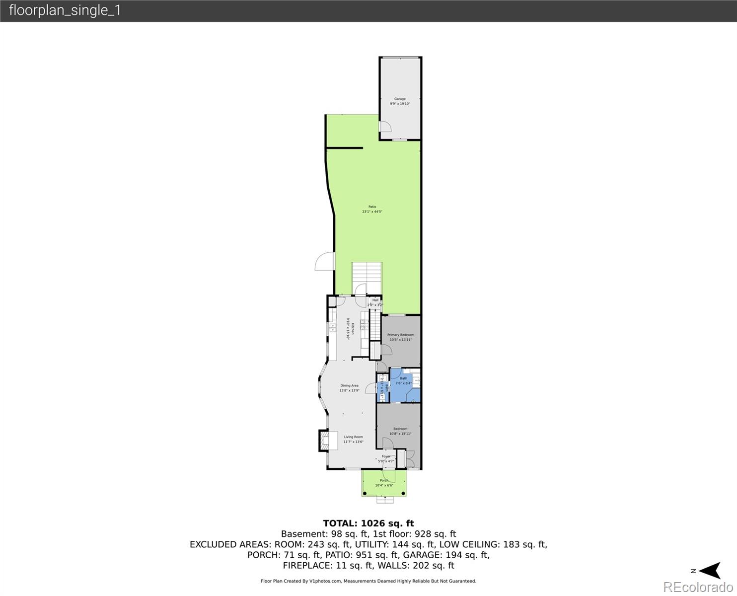 3294 Quitman Street Denver, CO 80212 - Photo 38 of 39 a picture of a floor plan
