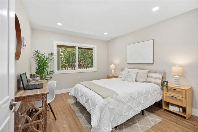 a view of a balcony with plants