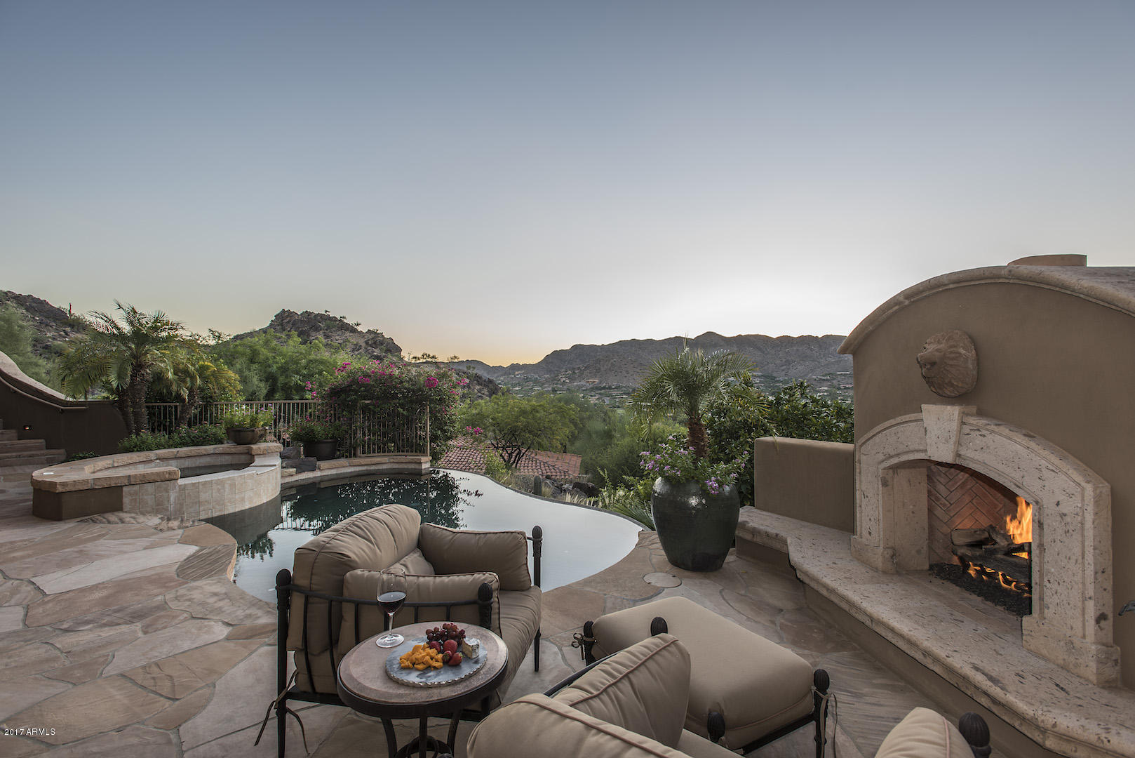 5501 East Roadrunner Road Paradise Valley, AZ 85253 - Photo 35 of 43 Outdoor fireplace