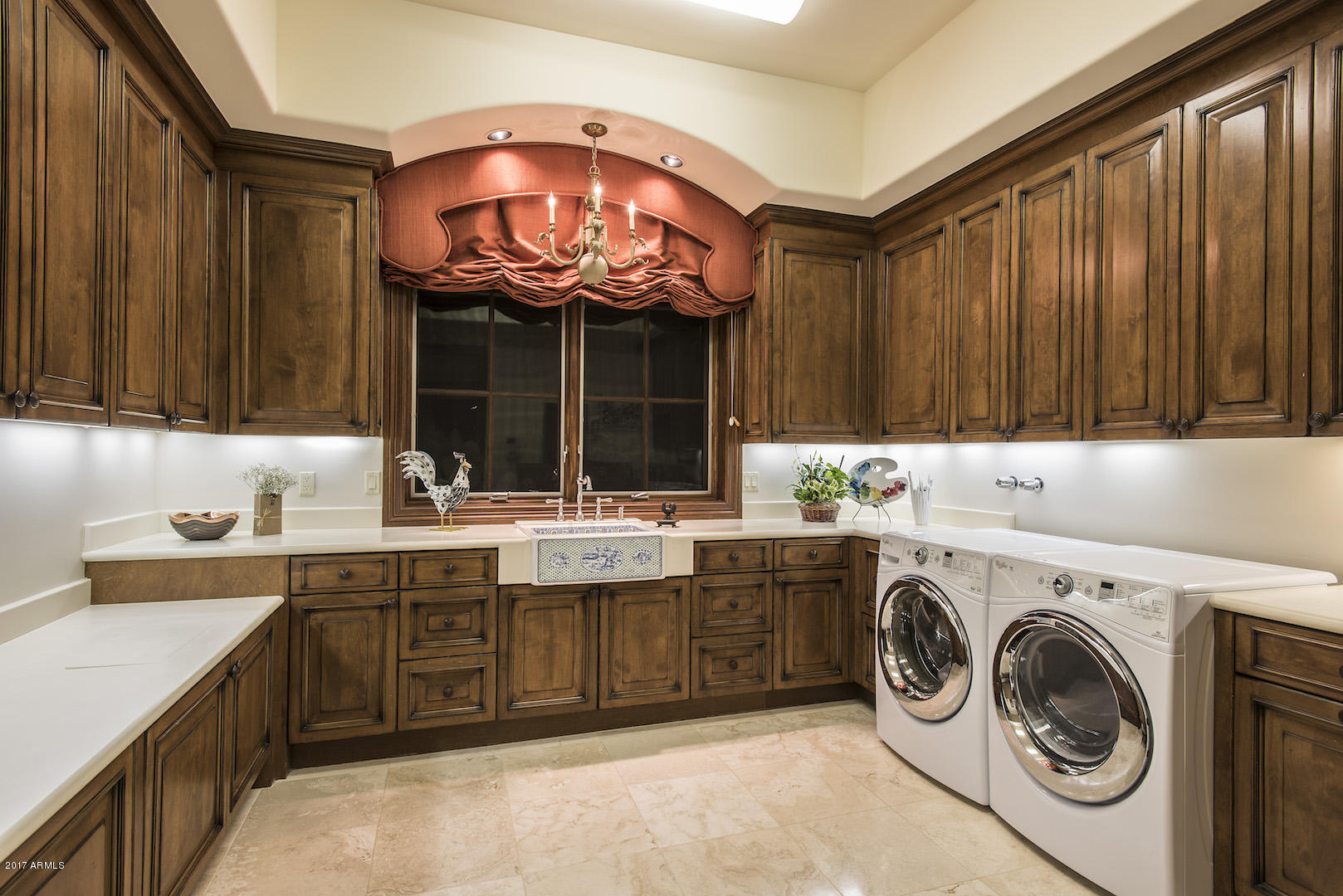 5501 East Roadrunner Road Paradise Valley, AZ 85253 - Photo 38 of 43 Laundry with built-in sewing machine