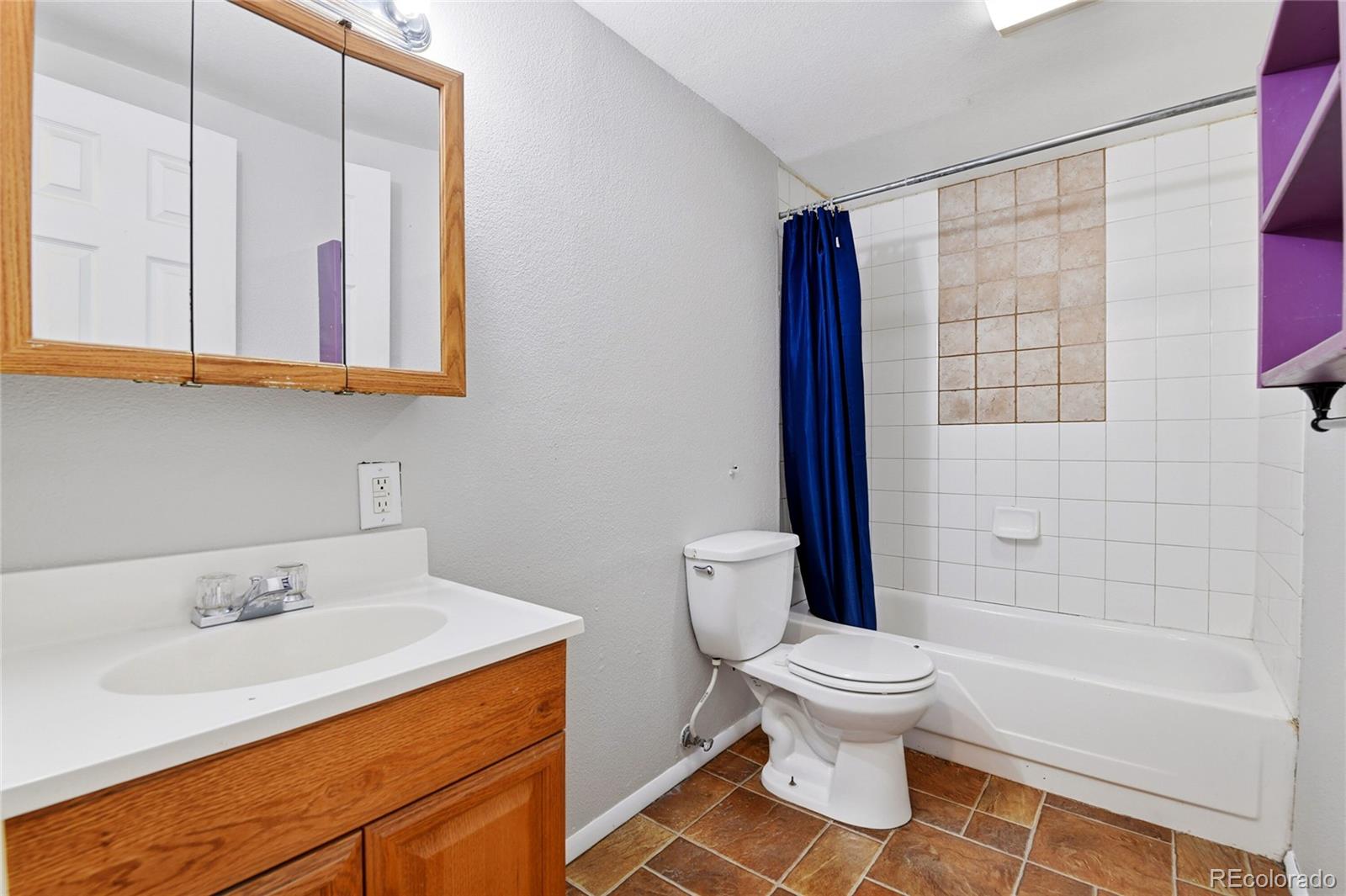 7461 Webster Street Arvada, CO 80003 - Photo 16 of 31 a bathroom with a sink toilet and shower
