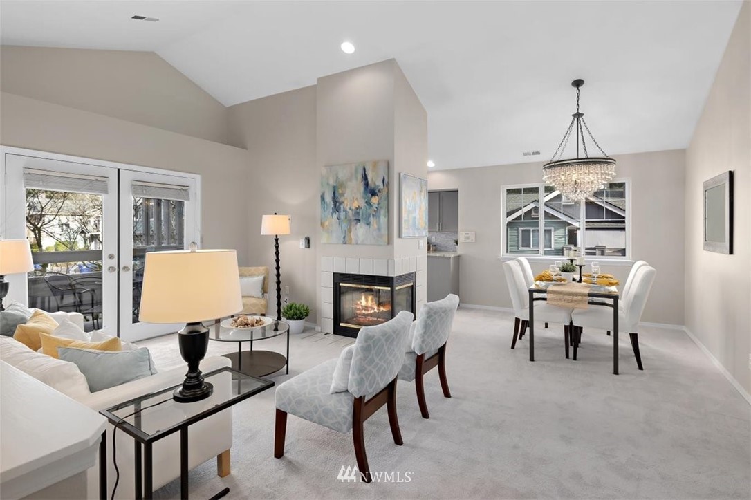 22709 4th Avenue West, Unit 105 Bothell, WA 98021 - Photo 5 of 32 a view of a livingroom with furniture and a fireplace
